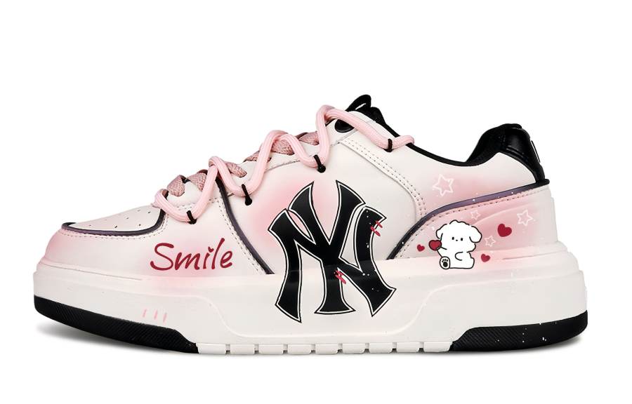 MLB Chunky Liner Sweetheart Milk Wang Pu Abrasion Resistant Slip Resistant Slip Resistant Low top Skateboard Shoes