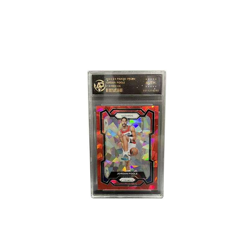PANINI 2023 24 Basketball NBA Prizm Jordan Poole, Red Crushed Ice Refringence, Classic Collection