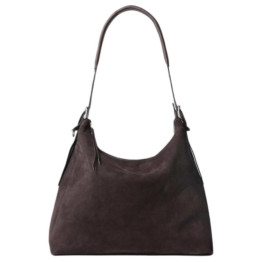 Lemaire Suede Hobo Bag Shoulder Bag Women's Ebony Brown