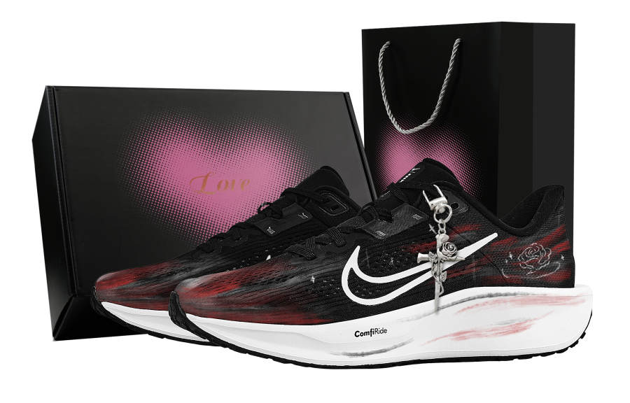 Nike Nike Quest 6 Rebound Low top Casual City Commuting Training Running Shoes Men's Black Red