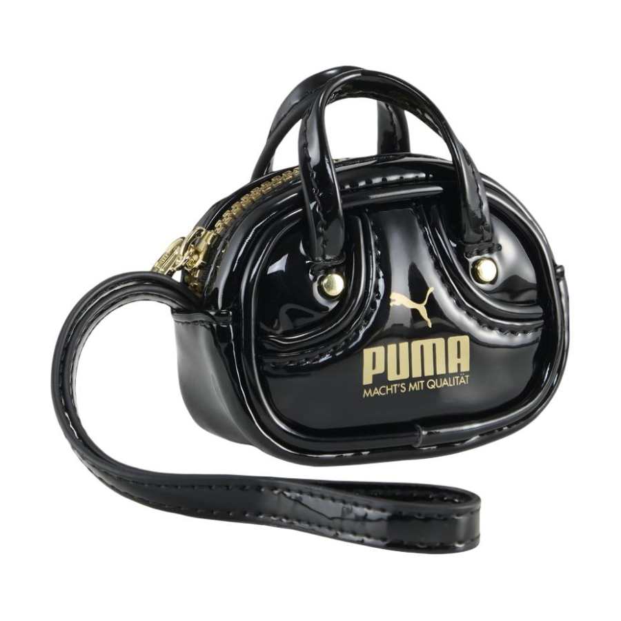 PUMA Zip Closure Artificial Leather Coin Purse Mini Women's Black