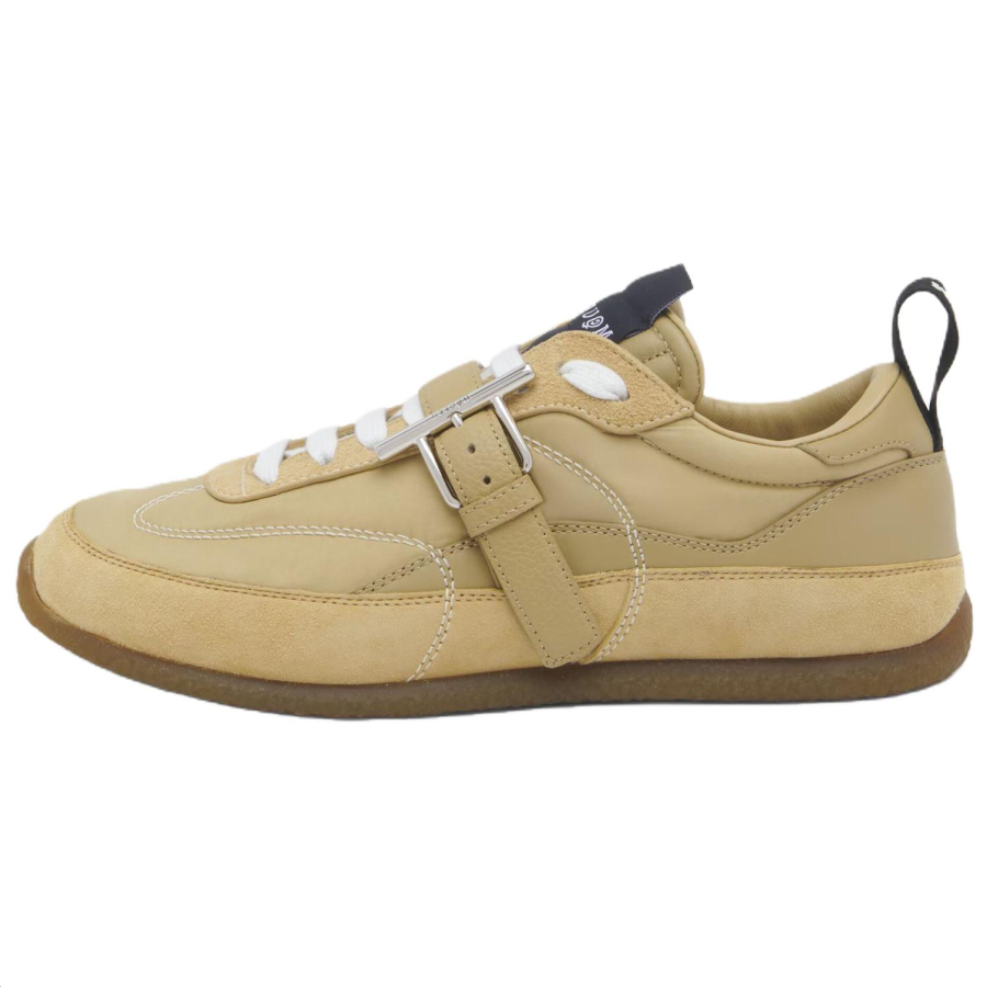 Alexander McQueen T Bar EC1 Calfskin Low top Casual Shoes Men's Brown