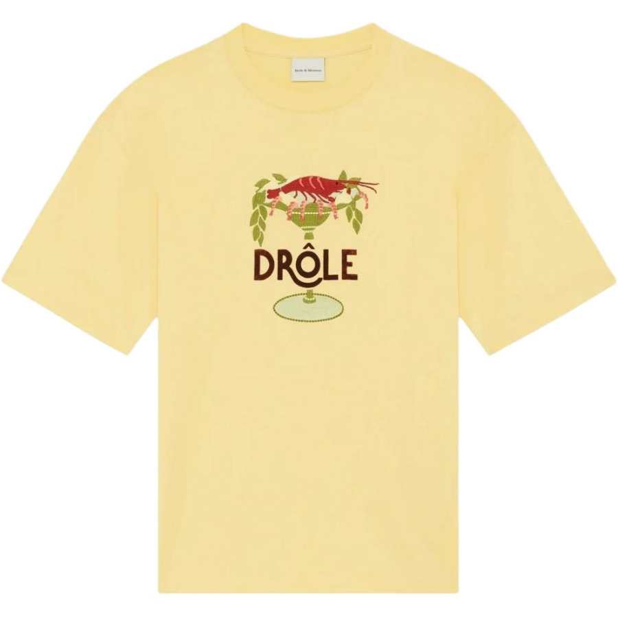 Drole De Monsieur Lobster Cup embroidered T-shirt