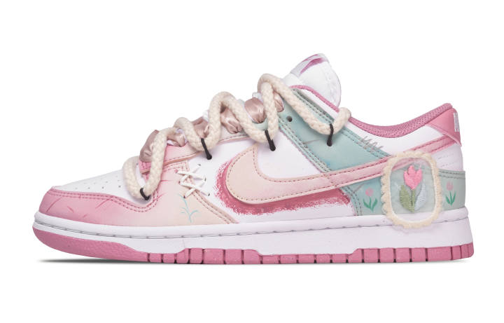 Nike Nike Dunk Peach Blossom Spring Scenery Abrasion Resistant Slip Resistant Abrasion Resistant Slip Resistant Low top