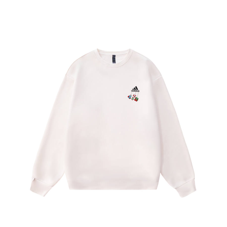 Adidas Adidas LABEL Sweatshirts Unisex White Crew Neck Moderate Regular