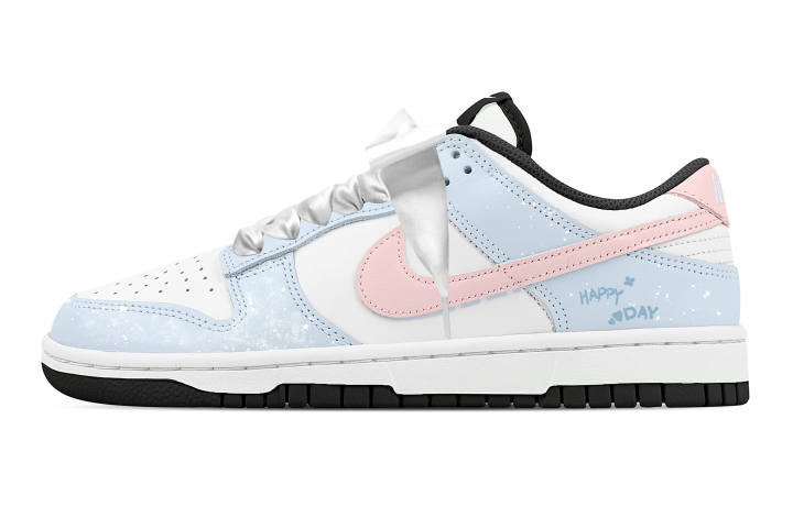 Nike Nike Dunk Dream Summer Rose Synthetic Leather Abrasion Resistant Slip Resistant Low top Skateboard Shoes Unisex Blue
