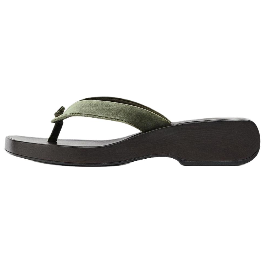 ZARA Abrasion Resistant Flip Flops Women's Green