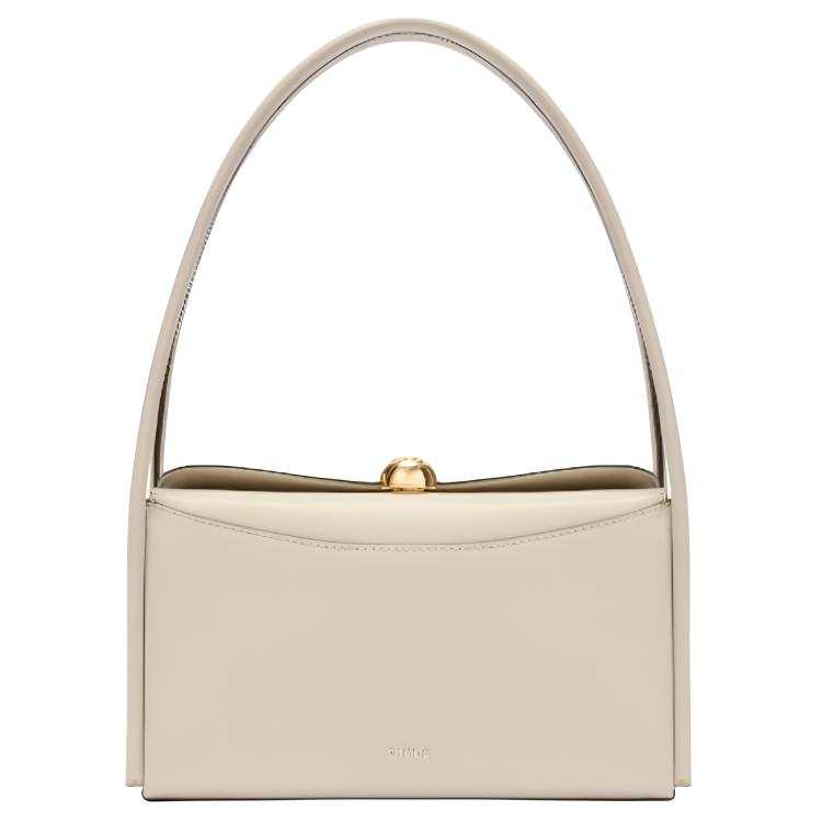 Furla Cow Leather Shoulder Bag Medium Women's Sand