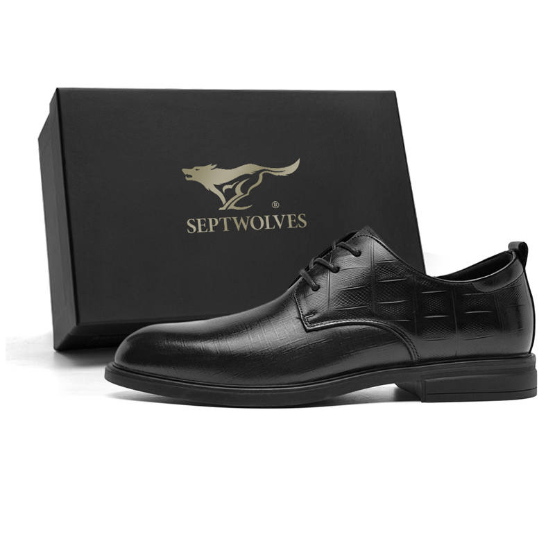 SEPTWOLVES Dress Shoes Men's Low Top Black