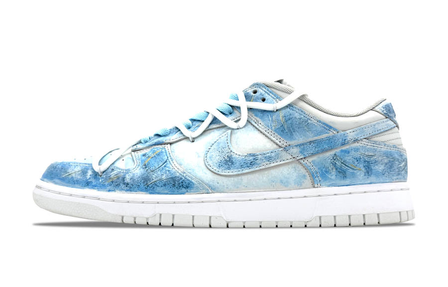 Nike Nike Dunk Moonlit Ocean Cushioning Slip Resistant Cushioning Slip Resistant Low top Skateboard Shoes Unisex White Blue