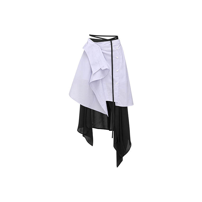 Feng Chen Wang Feng Chen Wang deconstruction wrap skirt