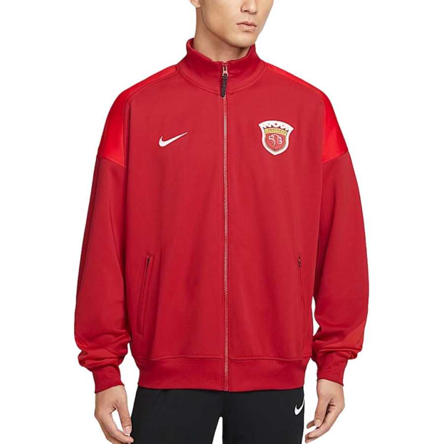 Nike Nike Dri Fit Academy Pro Anthem Shanghai Harbor Soccer Ball Club, Quick Dry Mesh Collar Loose Fit Long Sleeved Jacket