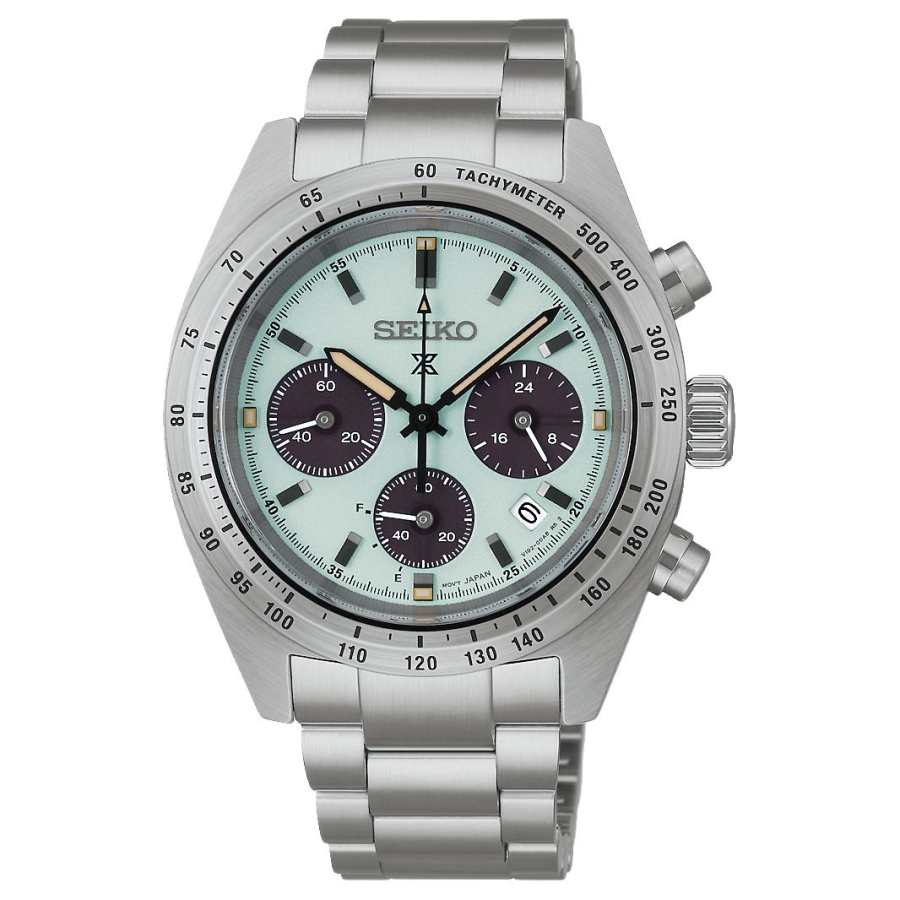 SEIKO Prospex Solar Quartz Movement Stainless Steel Strap Watch 39mm Men's Watches Green Dial