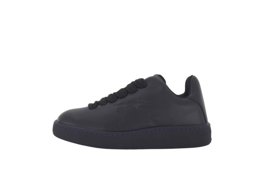 Burberry Burberry Box Logo-embossed Leather Sneakers