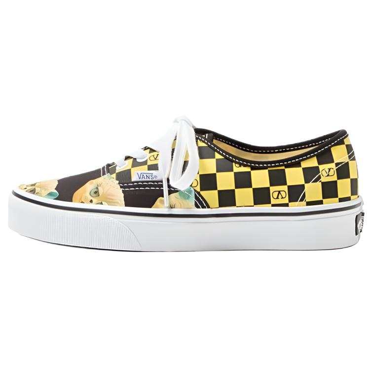 Valentino x Vans Vlogo Collaboration Garavani Low top Canvas Shoes Women's Yellow