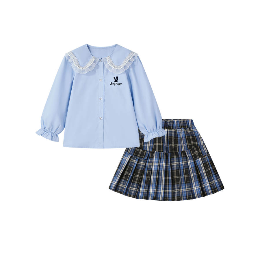 Disney Kids Two Piece Skirt Sets Lapel Moderate Short