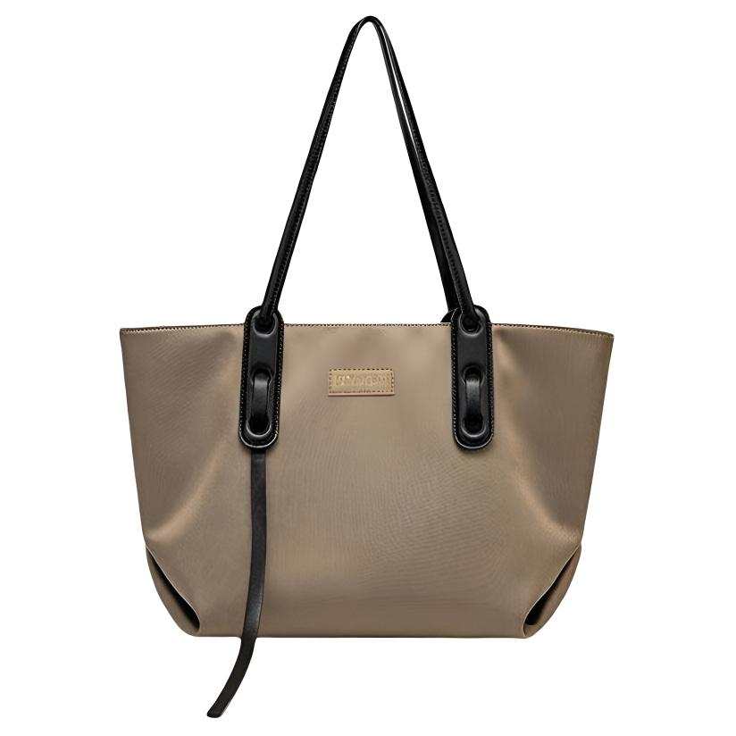 MARKANGARO Pu Shoulder Bag Large Women's Light Khaki/Black