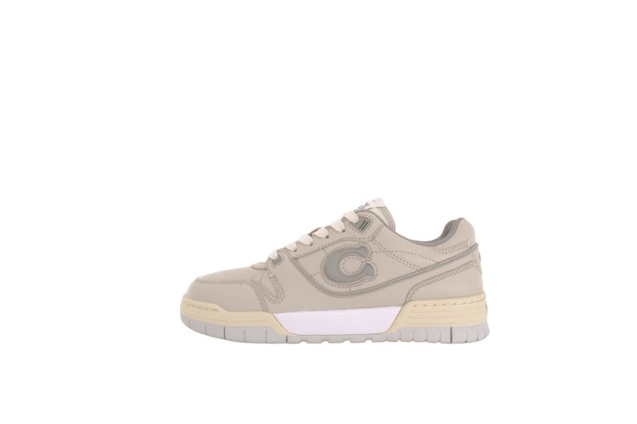 COACH Soho Leather Low top Skateboard Shoes Women's Gray