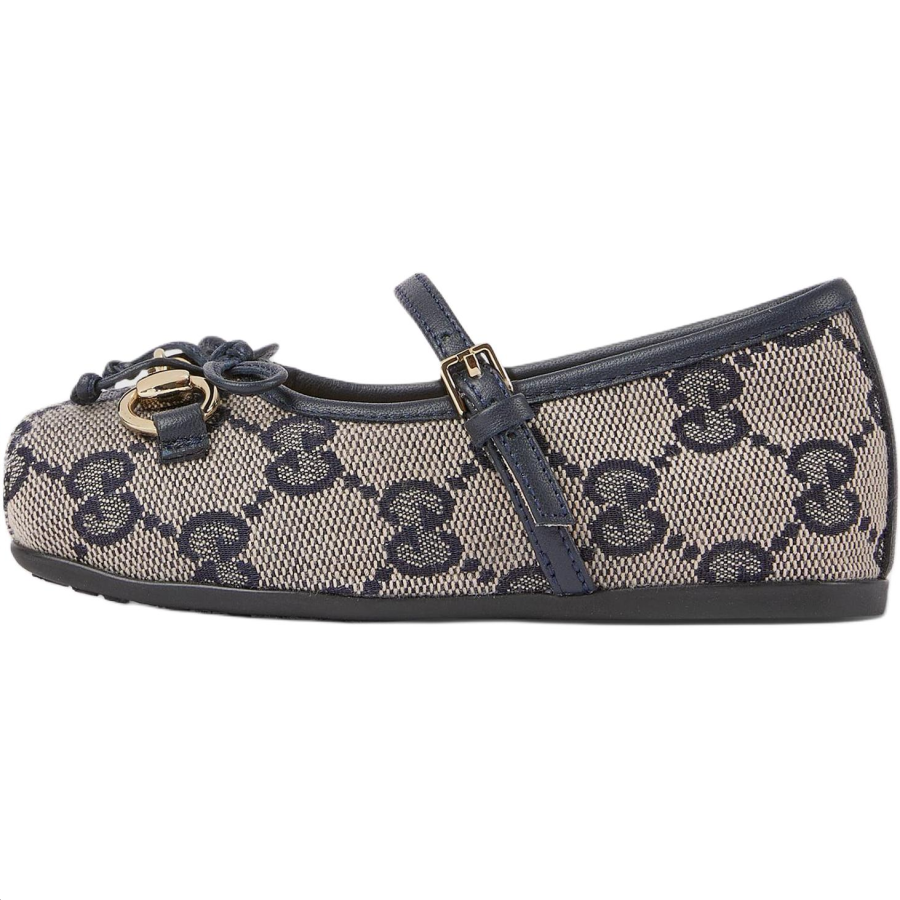 GUCCI Horsebit Low top Toddler Shoes Beige Blue Infant And Toddler