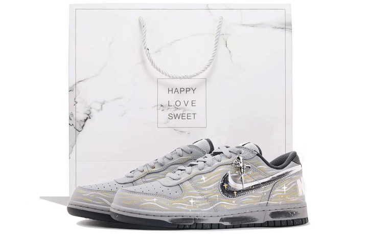 Nike Nike Dunk Cushioning Coverage Abrasion Resistant Low top Skateboard Shoes Unisex Gray