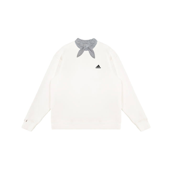 Adidas Adidas LABEL Sweatshirts Unisex White Stand Collar Moderate Mock Two Piece