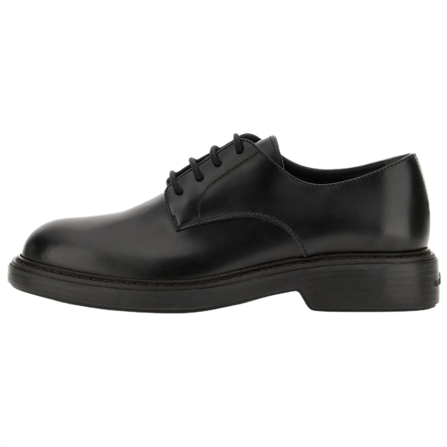 HOGAN H704 Leather Dress Shoes 5cm Men's Black