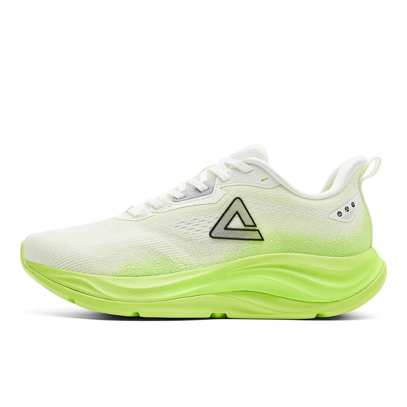 PEAK Cushioning Rebound Abrasion Resistant Slip Resistant Running Shoes Men's Ivory Green