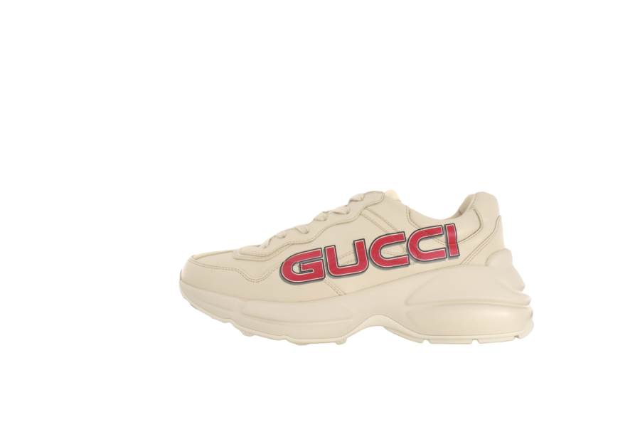 GUCCI Gucci Rhython Leather Sneaker 'Ivory Demetra'