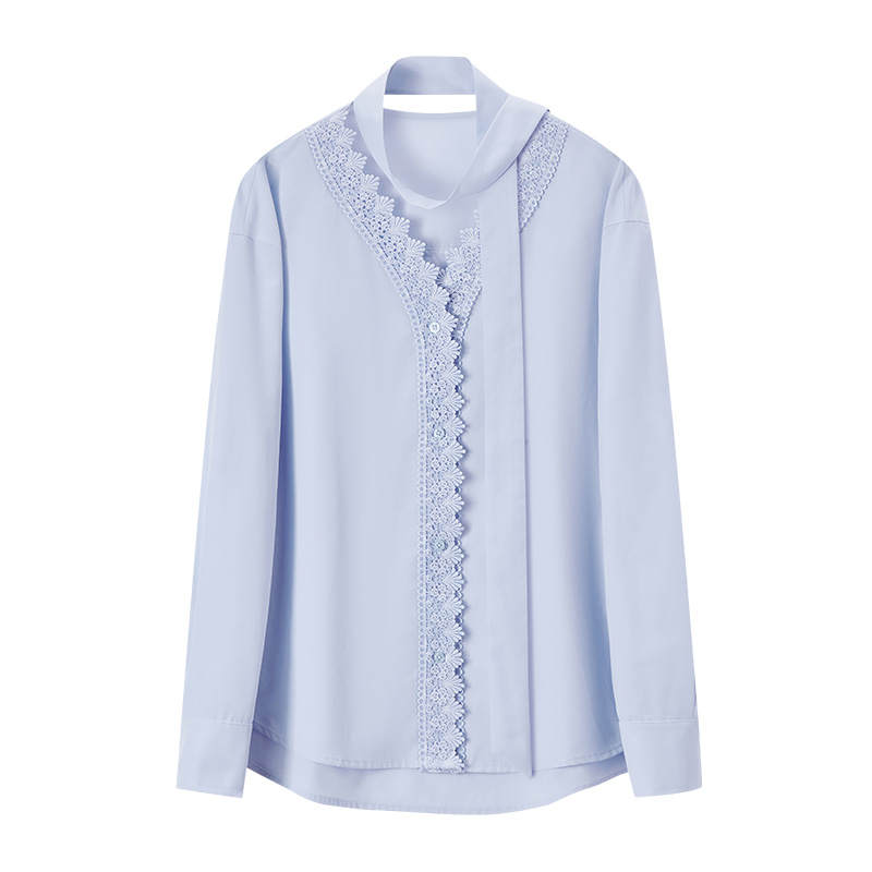 XIANGYING Shirts Women's V Neck Thin Shirt