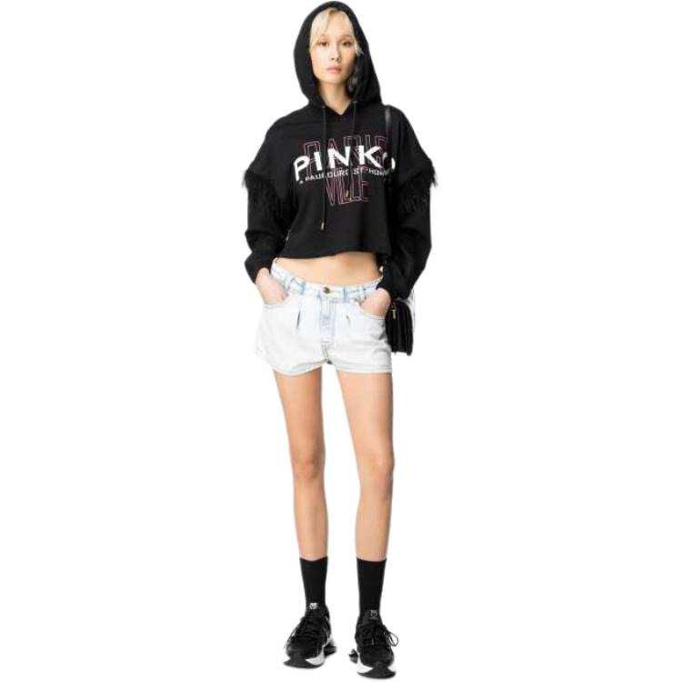PINKO SS24 Denim Shorts Women's Light Blue