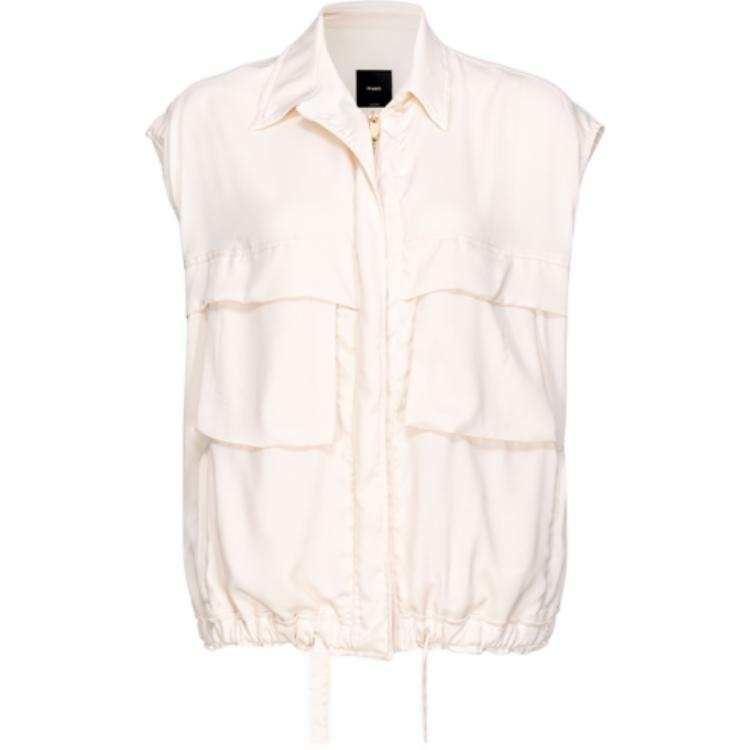 PINKO Sleeveless Satin Vest