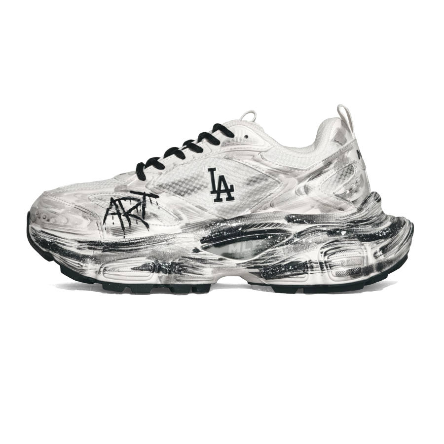 MLB Los Angeles Dodgers Textile, Synthetic Leather Cushioning Breathable Lightweight Height Increasing Low top