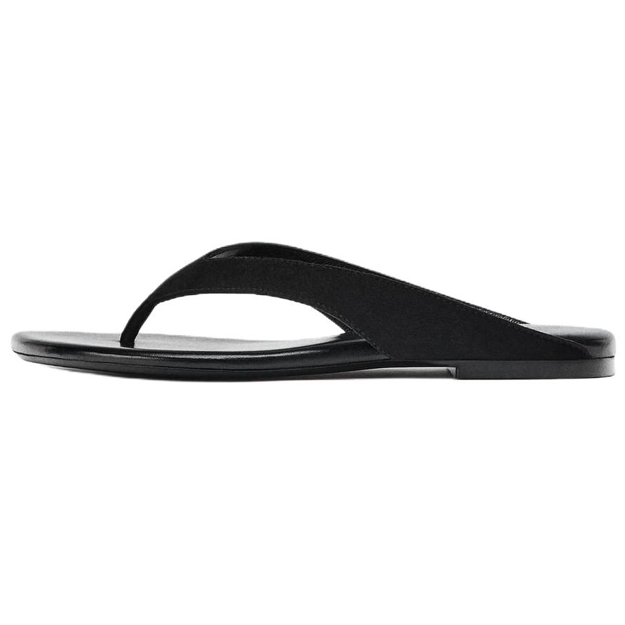 ZARA Abrasion Resistant Abrasion Resistant Flip Flops Women's Black