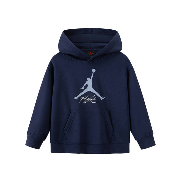 Jordan Jordan Hooded Pullover Sweatshirt Fleece Lined, Classic Large Logo, Comfortable, Versatile Kids'