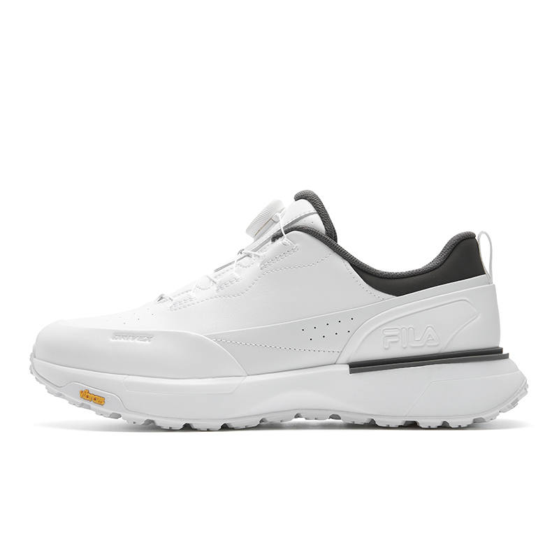 FILA GF DRIVEX Cushioning Slip Resistant Abrasion Resistant Low top Golf Shoes Men's Bright White/Deep Eagle Gray