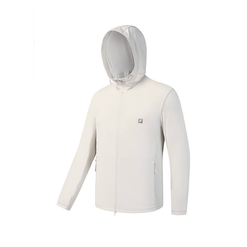 FILA Fitness Knitwear Men's Hyacinth Bean Gray Hooded Non Detachable Moderate