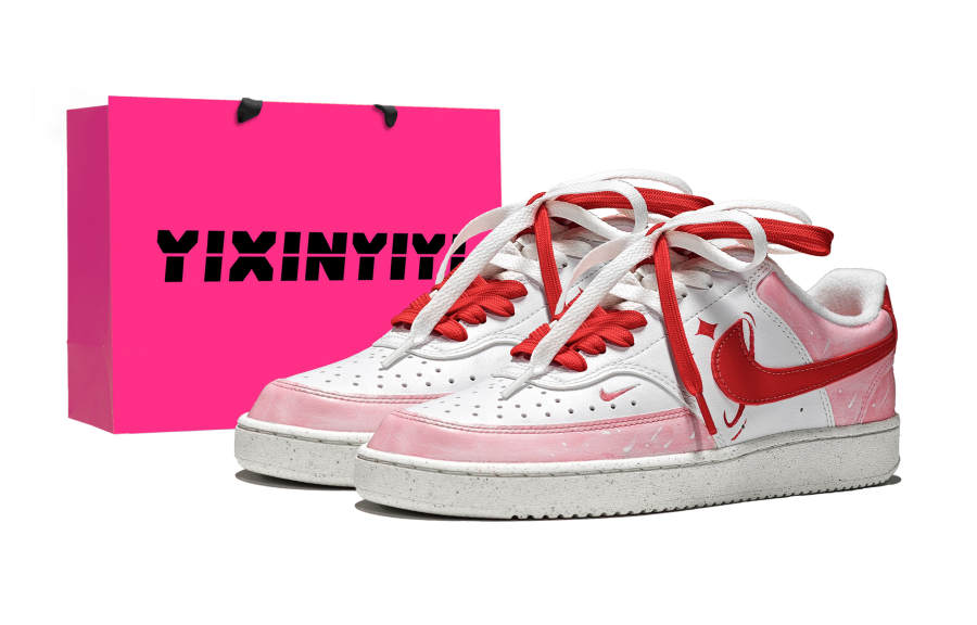 Nike Nike Court Vision LO NN Sweet Cherry Star Trail Abrasion Resistant Slip Resistant Low top Skateboard Shoes Women's