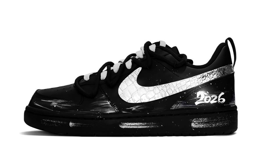Nike Nike Court Borough Horse Year Seeking Snow Abrasion Resistant Slip Resistant Low top Kids' Skateboarding Shoes