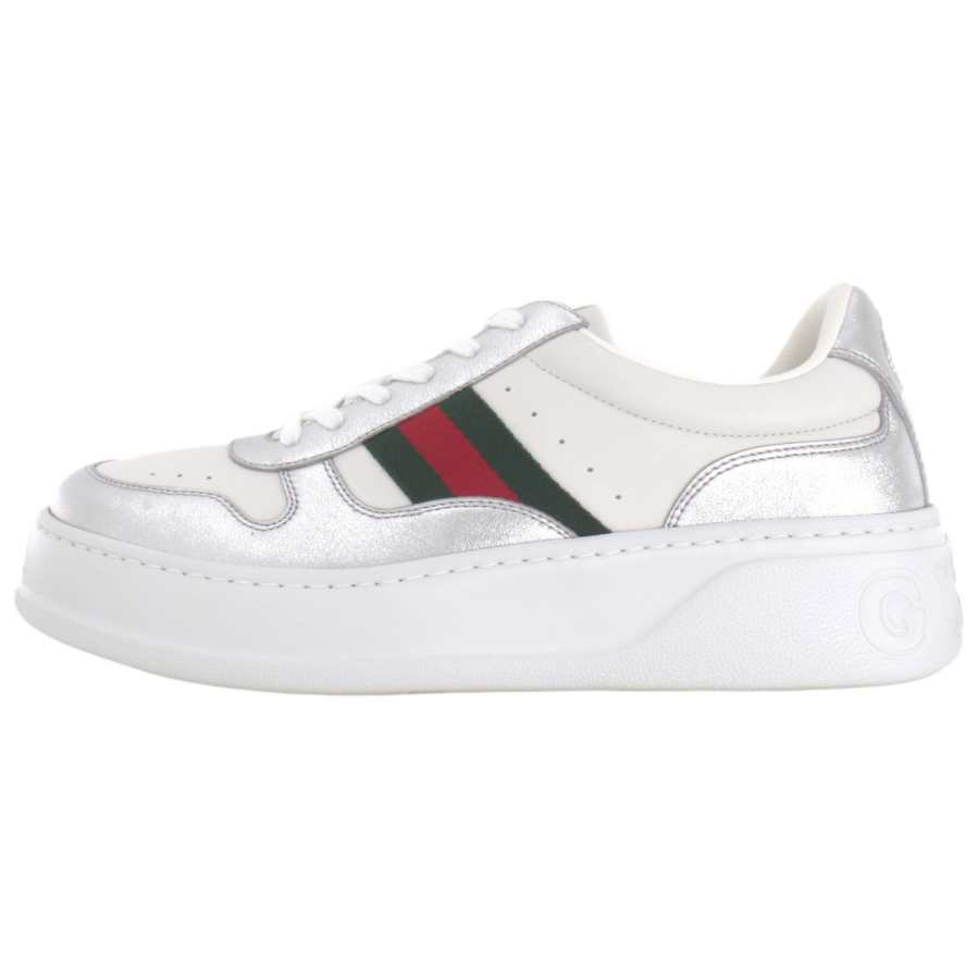 GUCCI Low top Skateboard Shoes 5cm Men's Silver