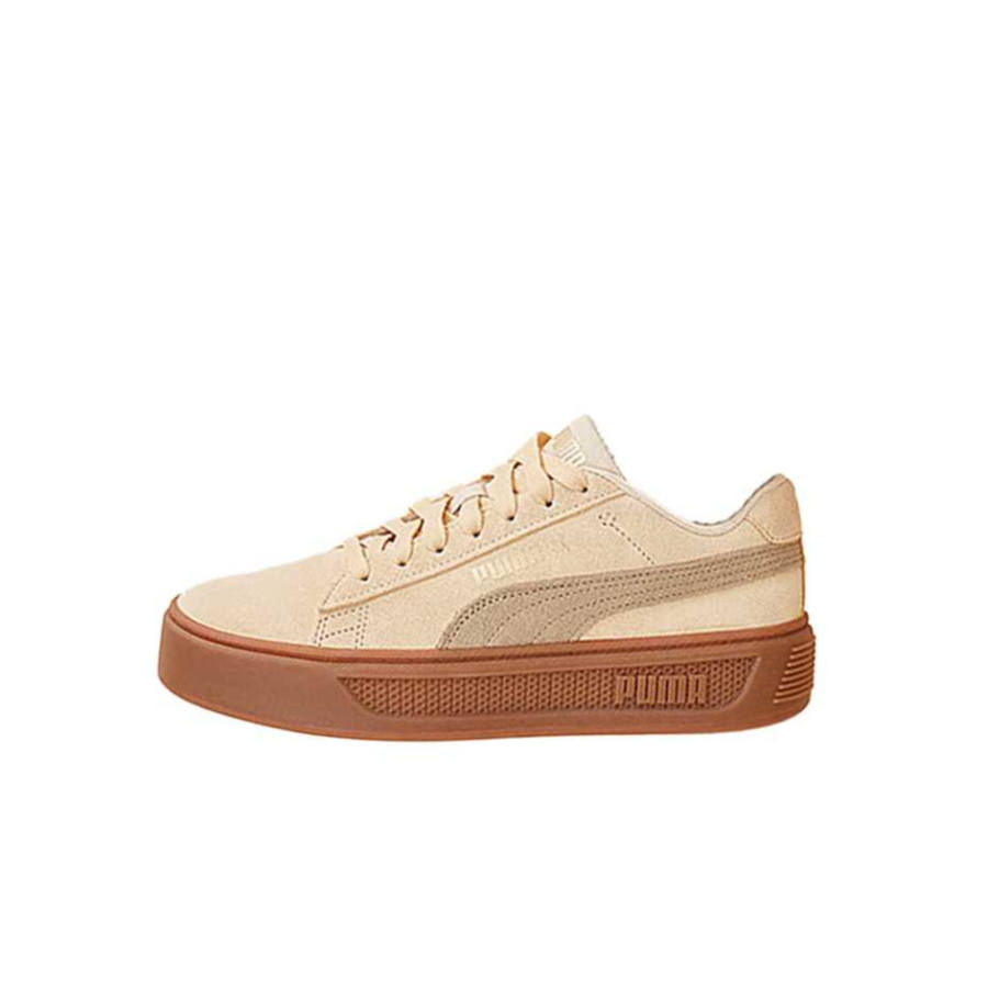 PUMA Smash Platform V3 Textile, Split Cow Leather Low top Skateboard Shoes Women's