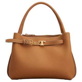 TOD'S Brand Logo Calfskin One Shoulder Handbag Mini Women's Brown
