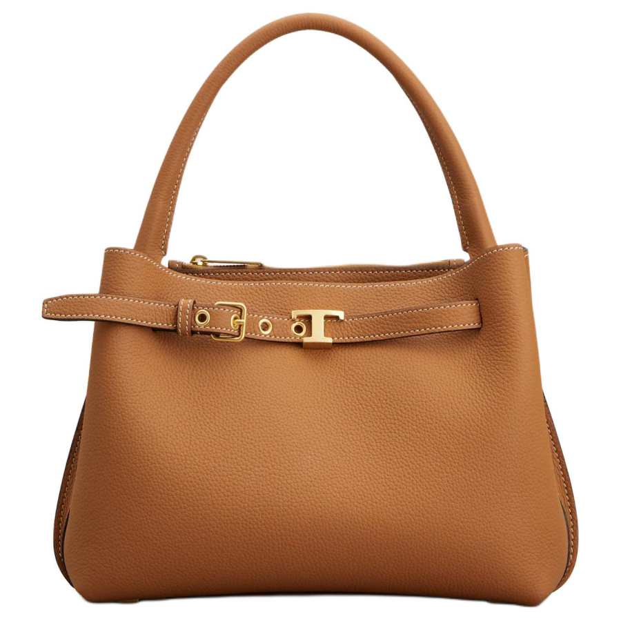 TOD'S Brand Logo Calfskin One Shoulder Handbag Mini Women's Brown