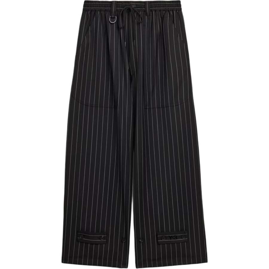 Y-3 Pinstriped Straight-Leg Trousers