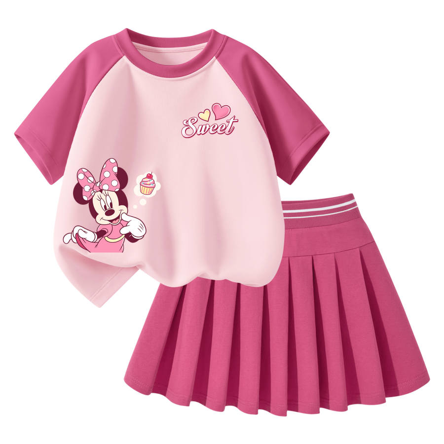 Disney Kids Casual Sportswear Crew Neck Thin Short