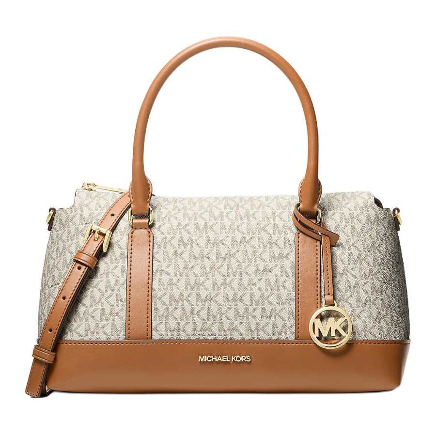 MICHAEL KORS Coated Canvas Handbag Medium Women's Vanilla & Ginger Yellow