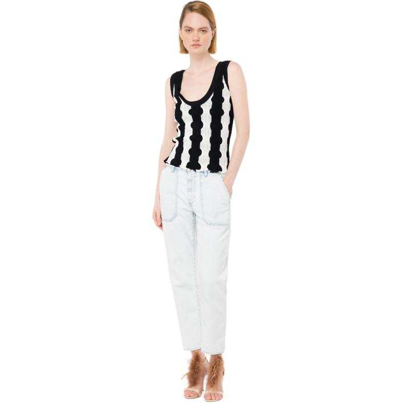 PINKO Tank Tops Women's Black Crew Neck Moderate Other