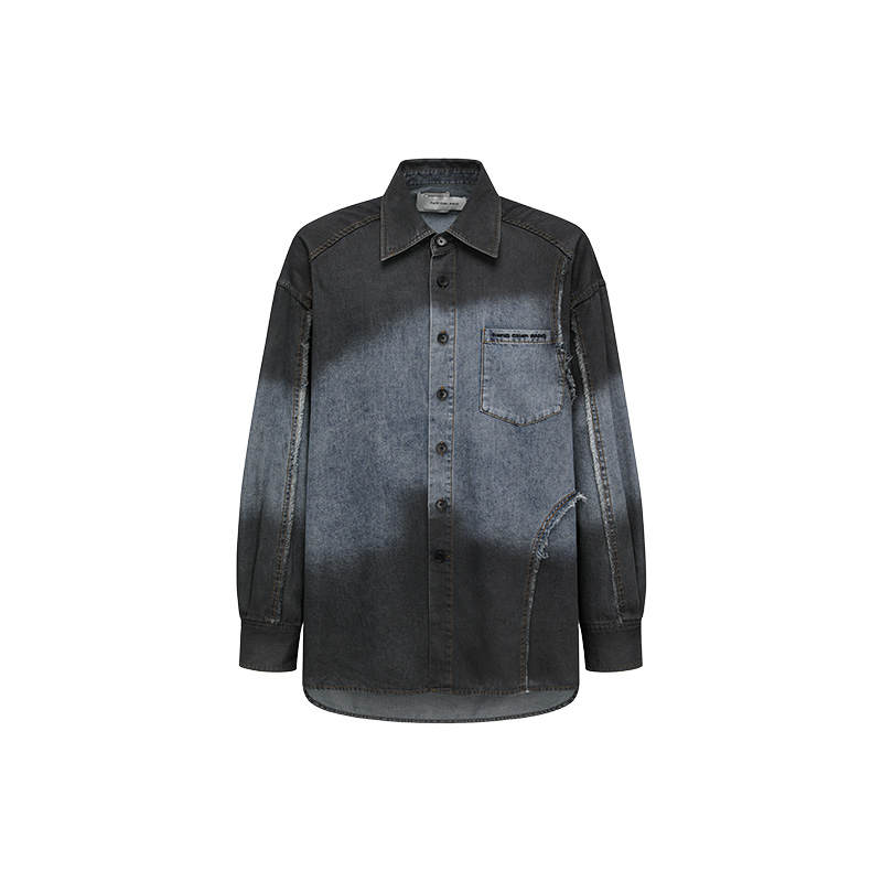 Feng Chen Wang Feng Chen Wang gradient-effect fringed shirt