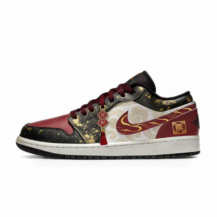 Jordan Jordan Air Jordan 1 Skateboard Shoes Women's Low Top Red Black