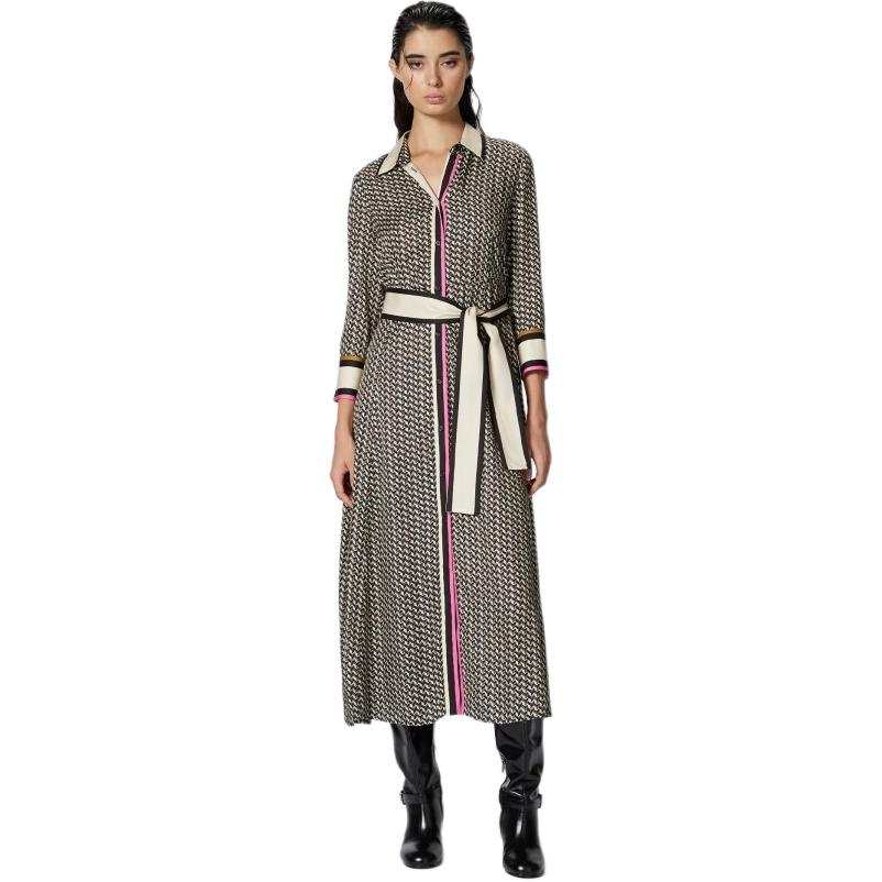 PINKO PINKO Pattern Printed Belted Dress