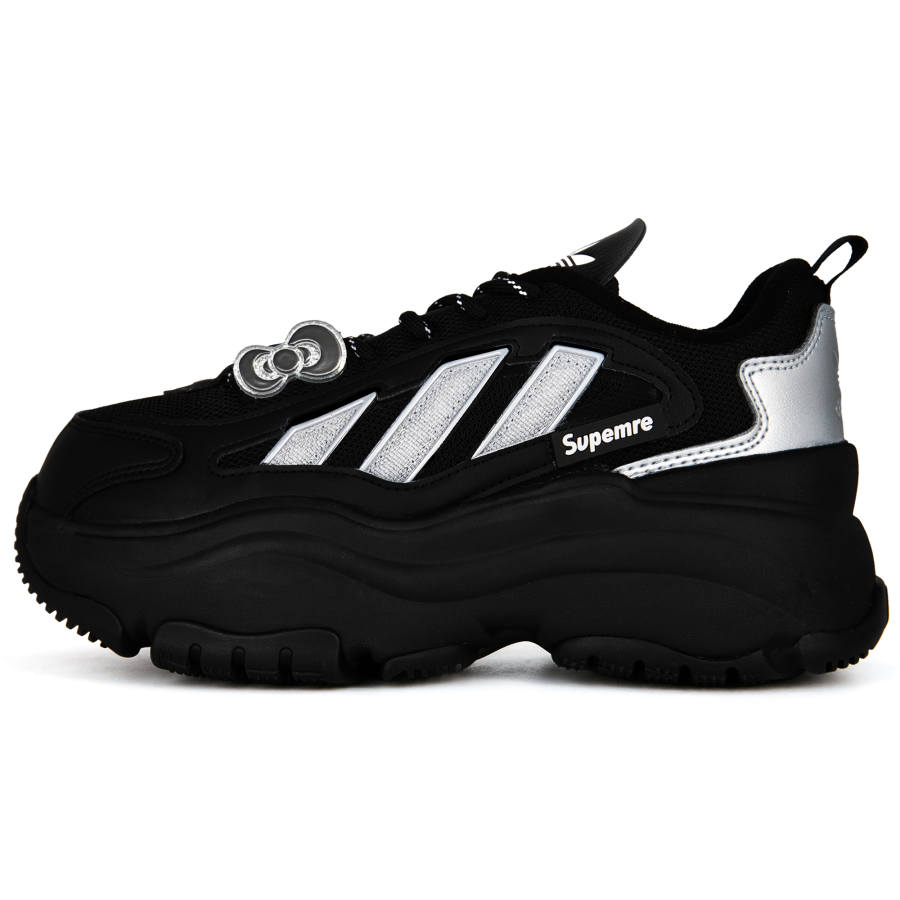 Adidas Originals OZGAIA Galaxy Appointment Height Increasing Thermal Low top Chunky Sneakers Unisex Black Silver